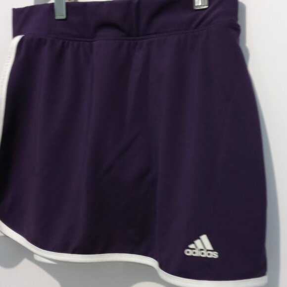Adidas Women's Climalite Athletic Skort Skirt Purple/White Size Medium - Picture 3 of 10